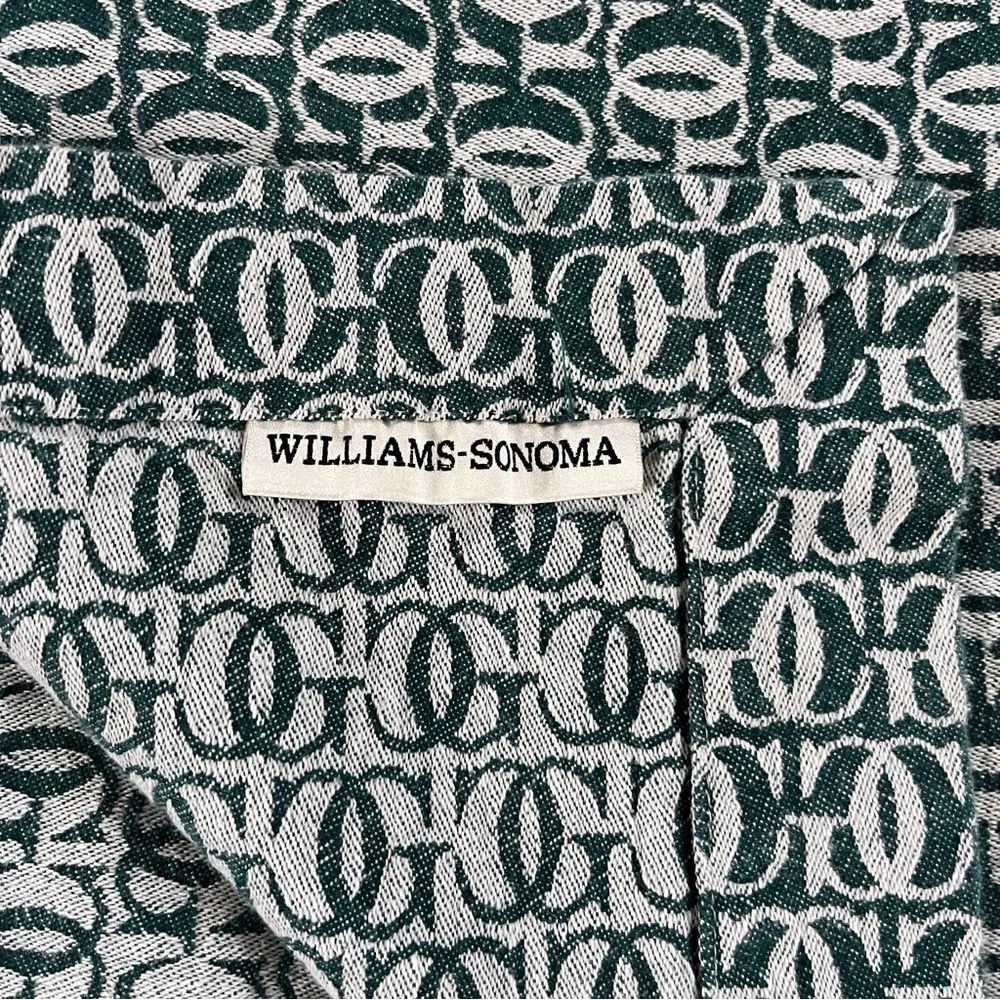 Vtg Williams Sonoma Grande Cuisine Monogram Collection Jacquard Tablecloth 110”